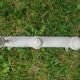 Old wall coat rack with linen patina