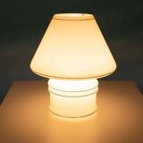 Vintage glass table lamp from the 70s, space age mushroom.