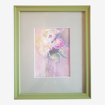 Watercolor on framed paper