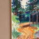 Swedish Oil on Canvas “Spår” by Gustaf Höglund, Vintage & Framed 57 × 49 cm