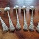 Christofle - 6 small silver-plated coffee spoons model Chrysanthèmes