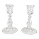 Pair of cristal d'arques candlesticks, maintenon model, 1980s