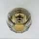 Limburg Galshütte topaz toned glass flush mount wall light or sconce, 1970s, Germany