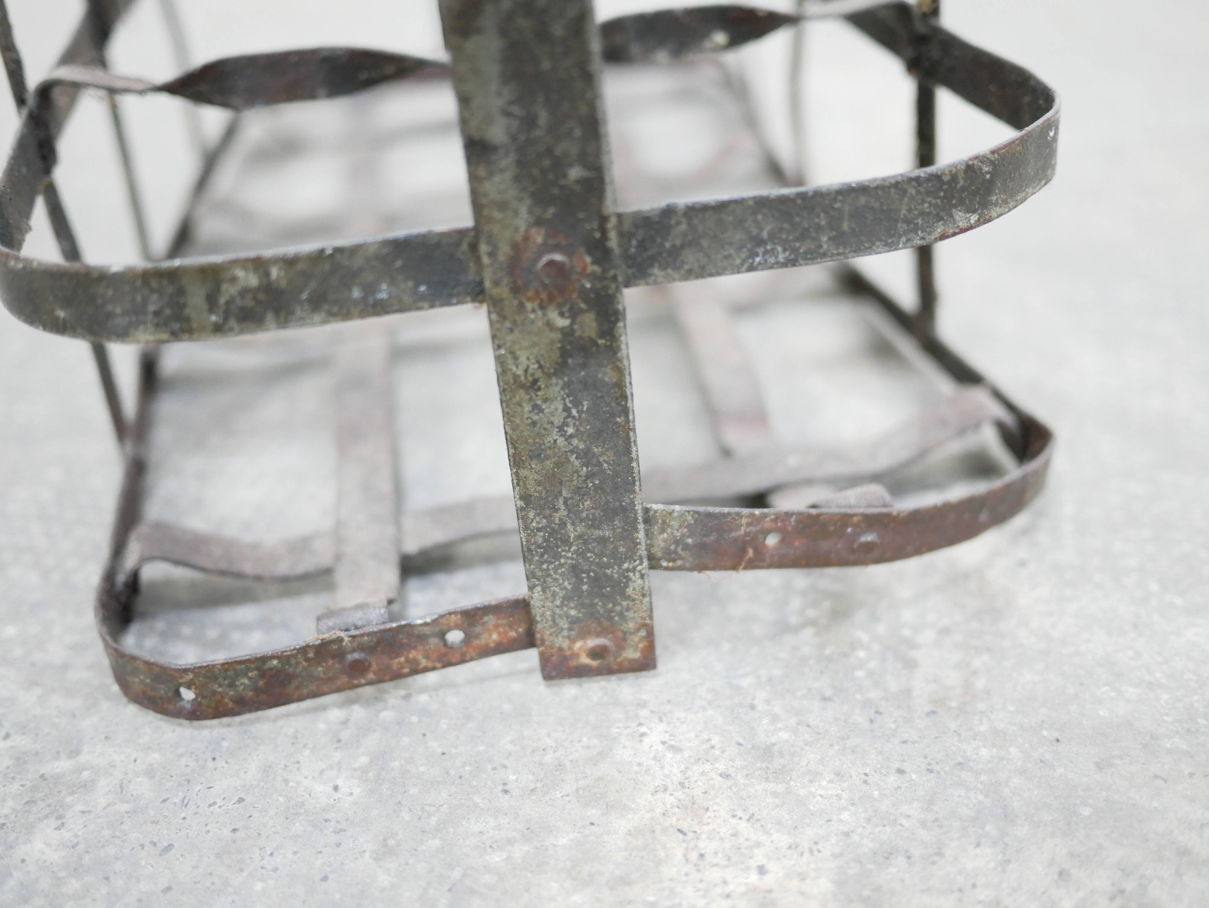 Vintage metal bottle rack