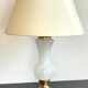 Chic lamp in opaline glass and vintage brass