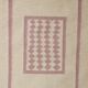 Carpet geometric design pastel colors pink and off-white year 70/80.