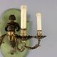 Antique wall light in gilded metal and bronze, Italy, 20th century