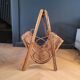 Vintage magazine rack in rattan and bamboo