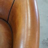 Sheep leather club armchair