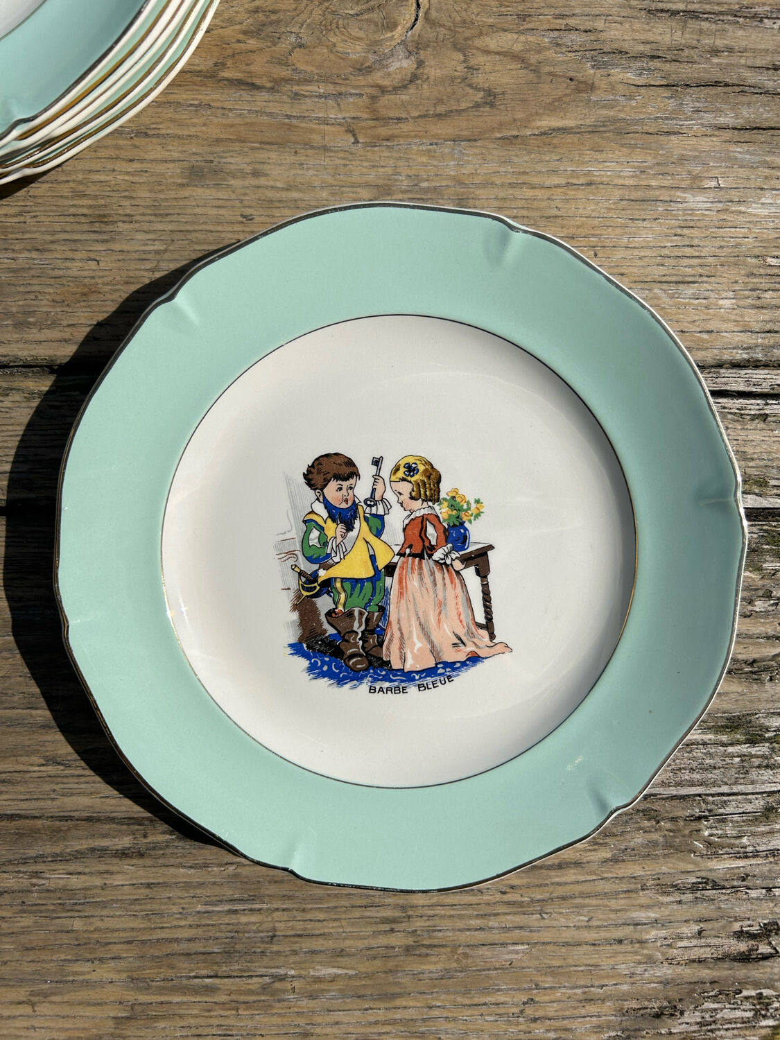 Set of 8 dessert plates tales of Perrault