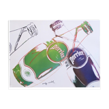 Affiche encadrée Andy Warhol pour Perrier 1983