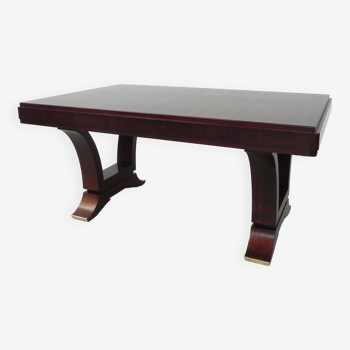 Art Deco dining table walnut veneer, extendable to 248 cm