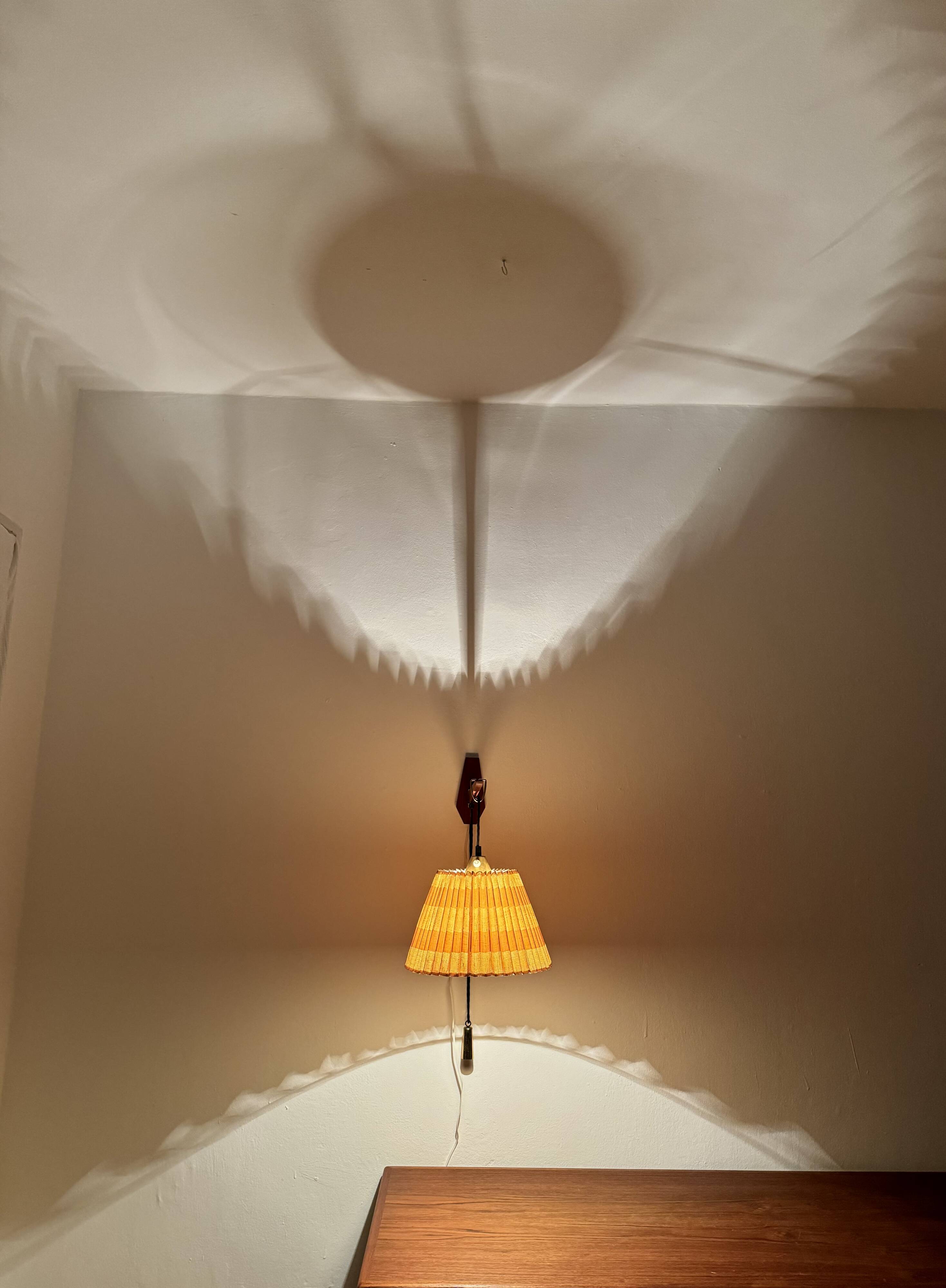 Adjustable Pleated Wall Lamp by Kaiser Leuchten