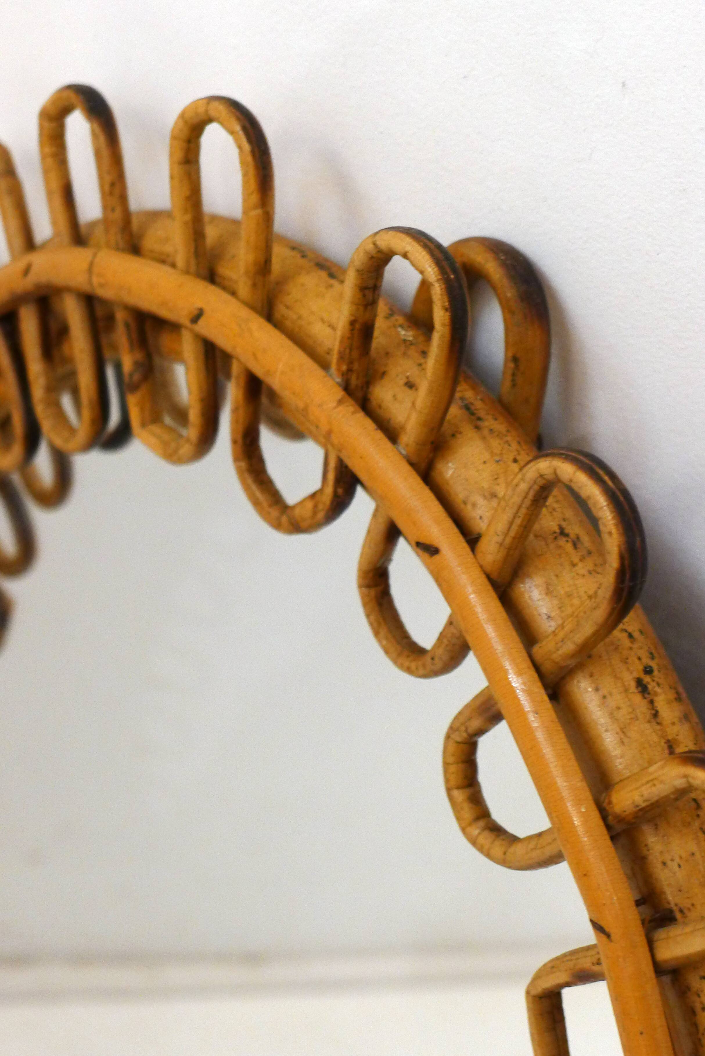 Albini Italian Rattan Mirror