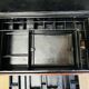 Large Gustave Keller leather trunk with multiple compartments
