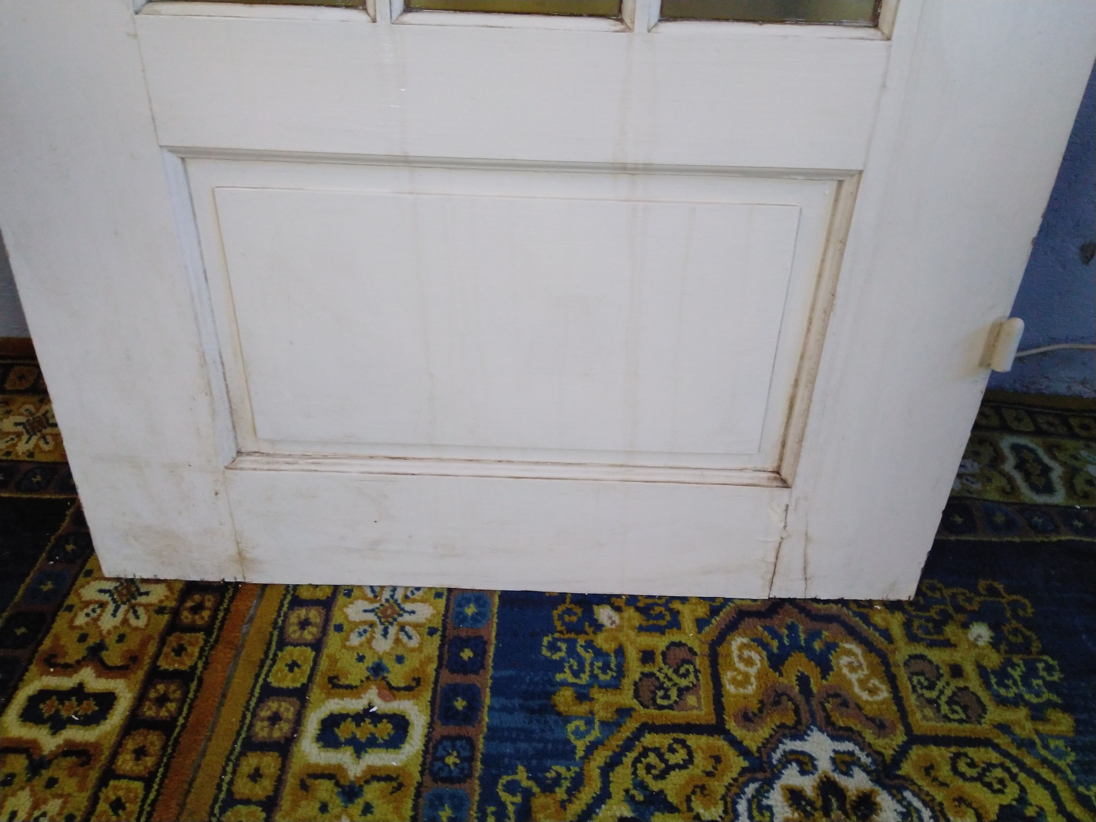 Solid oak glass door