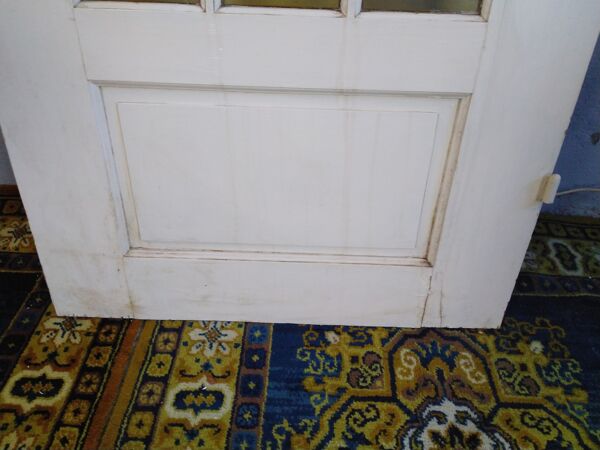 Porte vitrée en chêne massif