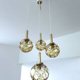Large Mid Century  Bubble Glass Pendant Light