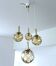Grand plafonnier en verre bulle de style mid-century