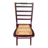 Chaise pliante cannée