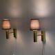 Pair of vintage brass wall lamps from Falkenberg, Sweden1970