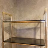 Brass and glass shelf