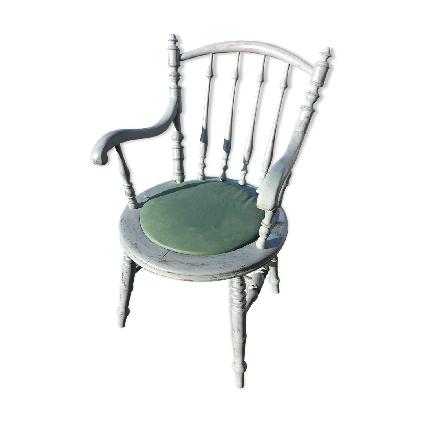 Walnut office chair, circa 1880, French origin