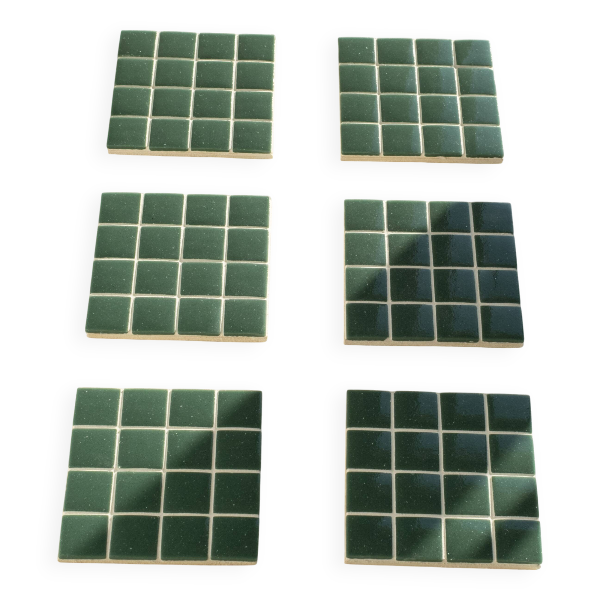 Coasters - Glass enamels - Coasters - Mosaic - Handmade - Set of 6