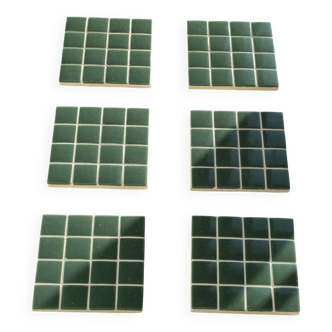 Coasters - Glass enamels - Coasters - Mosaic - Handmade - Set of 6