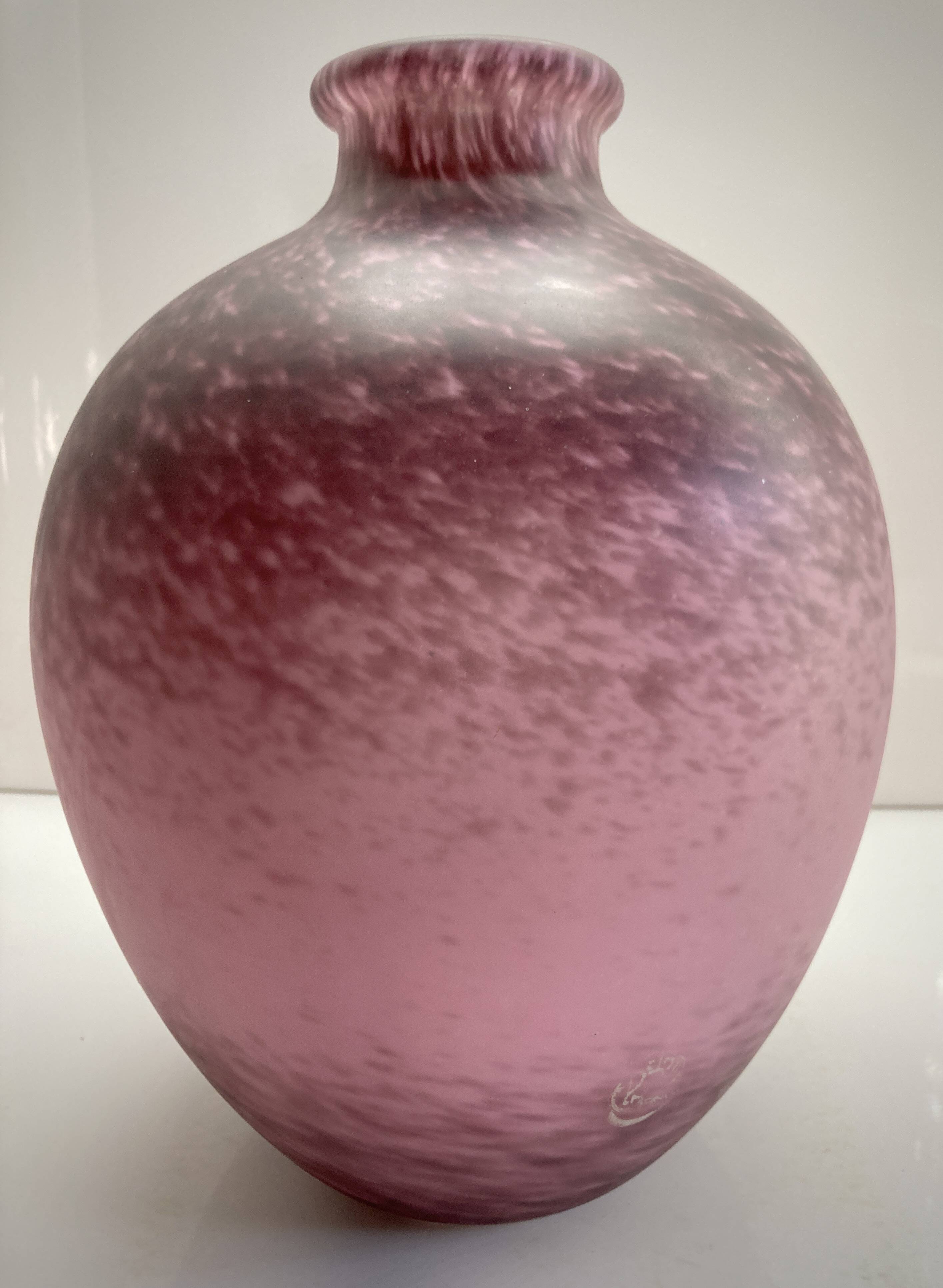 Marmoreal vase by André Delatte Nancy France