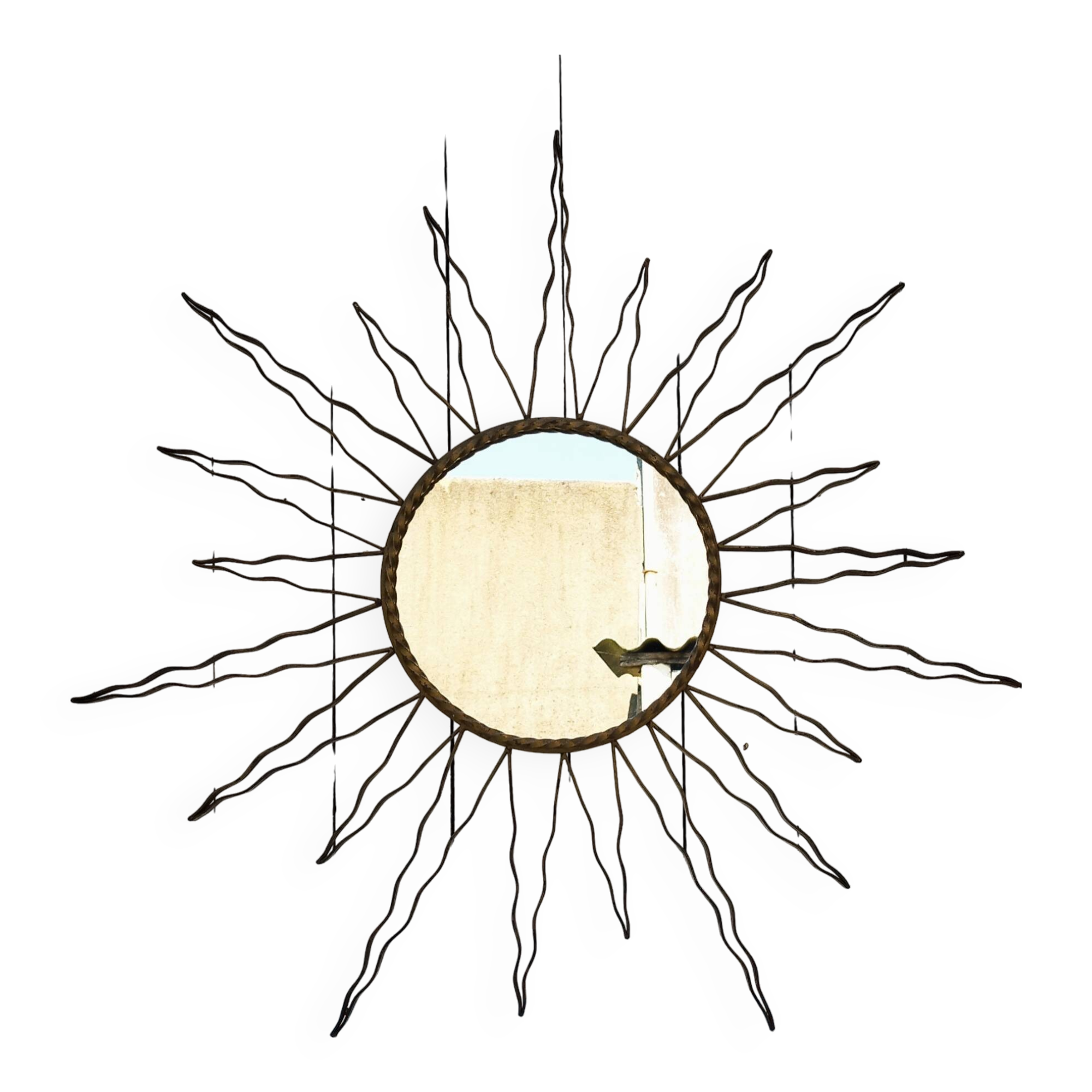 Large vintage 50's designer sun mirror