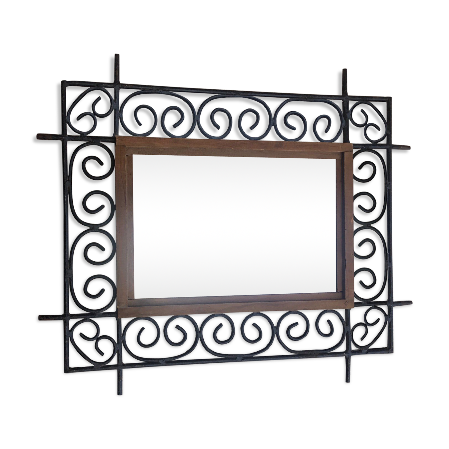 Moroccan mirror in wrought iron  52x62cm