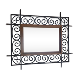 Moroccan mirror in wrought iron  52x62cm