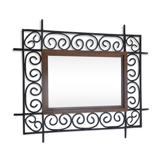 Moroccan mirror in wrought iron  52x62cm