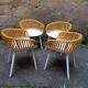4 chairs, small armchairs, Cyborg club by Magis, designer Marcel Wanders, polycarbonate and wicker