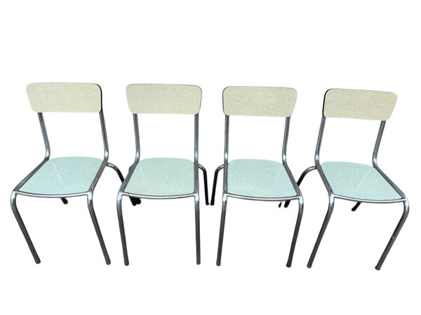 4 chaises en Formica des années 50 France