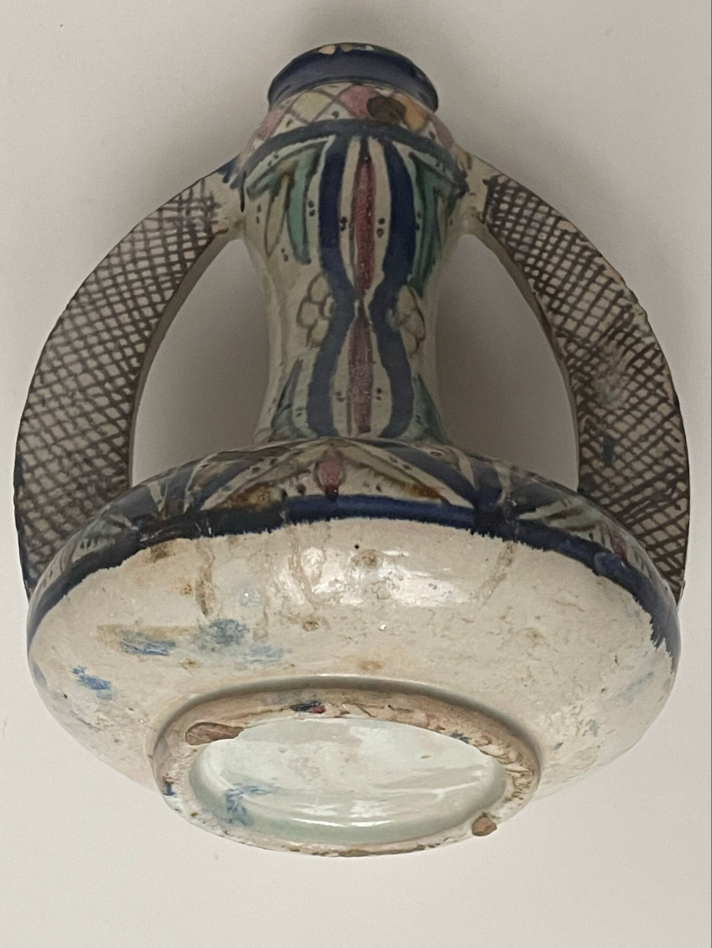Polychrome earthenware jug, Fes, Morocco