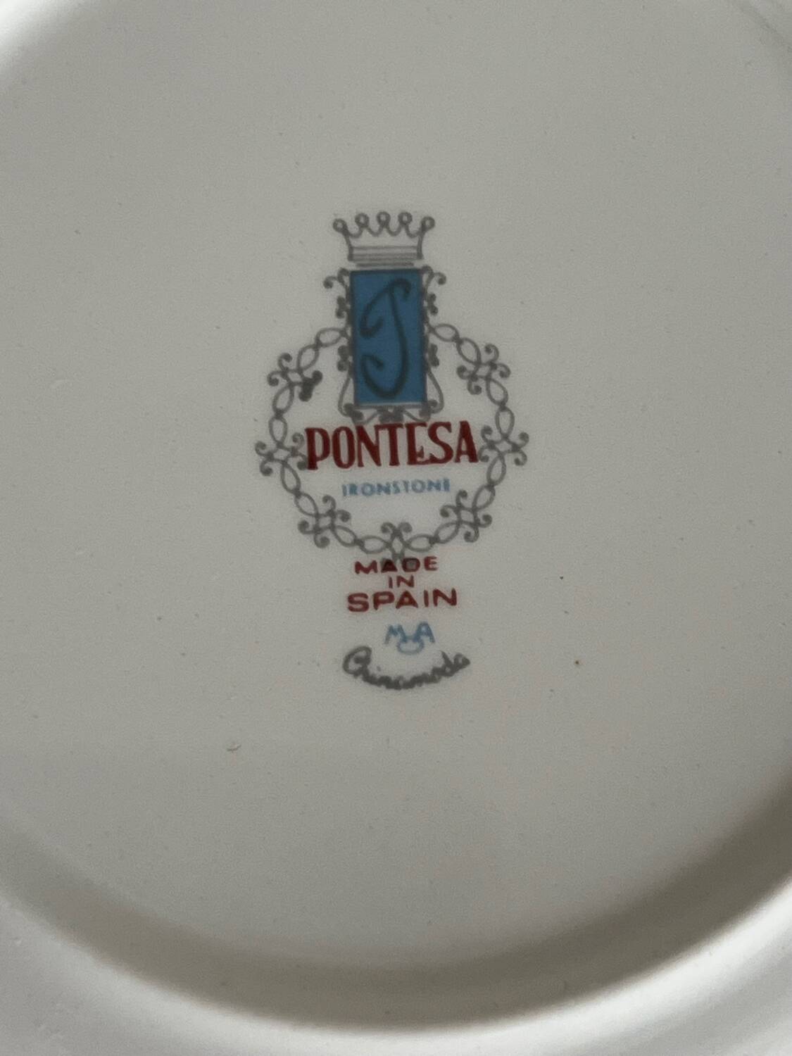 10 dessert plates 1960 Manufacture Pontesa