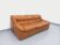 Vintage cognac camel leather canapé from the 1970s.