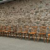 Series of 15 scandinavian bistro chairs