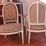 4 fauteuils d'époque Louis XVI estampillés