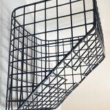 Wall basket steel wire storage vintage