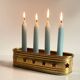 Vintage Brass Candlestick for 4 Candles