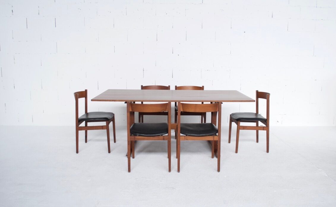 Table haute palissandre Gianfranco Frattini années 50' Bernini éditeur
