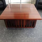 Table basse XL design vintage en bois exotique