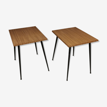 Lot de 2 tables des années 50 en formica