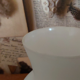 Replacement lampshade in vintage French white glass.