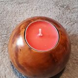 Bougeoir scandinave en loupe d'orme