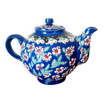 Vintage enamel ceramic teapot