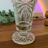 Hand-cut crystal vase